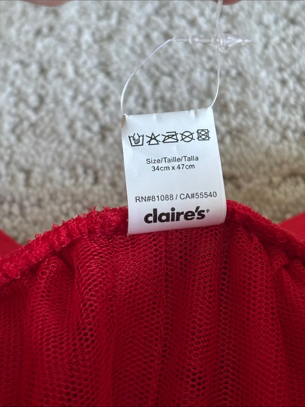 Claire's Bright Red Tulle Skater Skirt